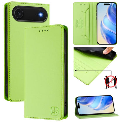 RC01 Dual-Folded Magnetic Suction RFID Leather Phone Case