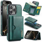 DG.MING M6 Series RFID Tri-fold Card Bag Removable Leather Phone Case, For iPhone Air, For iPhone 16 Pro Max, For iPhone 16 Pro, For iPhone 16 Plus