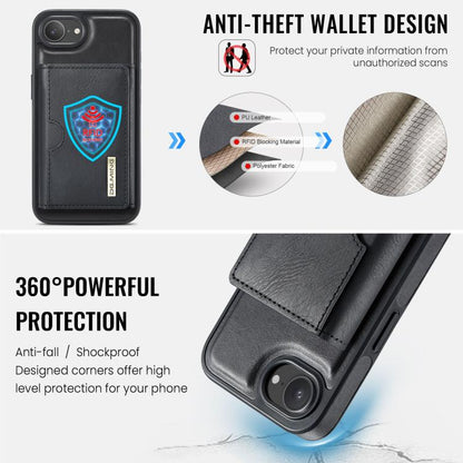 DG.MING M6 Series RFID Tri-fold Card Bag Removable Leather Phone Case