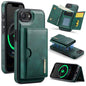 DG.MING M6 Series RFID Tri-fold Card Bag Removable Leather Phone Case, For iPhone 18 Pro / 17 Pro, For iPhone 18 Pro Max / 17 Pro Max, For iPhone 17e / 16e, For iPhone 17