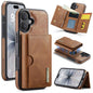 DG.MING M6 Series RFID Tri-fold Card Bag Removable Leather Phone Case, For iPhone 17e / 16e, For iPhone 17 Pro Max, For iPhone 17 Pro, For iPhone 17