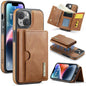 DG.MING M6 Series RFID Tri-fold Card Bag Removable Leather Phone Case, For iPhone 15, For iPhone 14 Plus, For iPhone 14, For iPhone 14 Pro