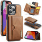 DG.MING M6 Series RFID Tri-fold Card Bag Removable Leather Phone Case, For iPhone 14 Pro Max, For iPhone 13 Pro Max, For iPhone 13 Pro, For iPhone 13