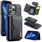 DG.MING M6 Series RFID Tri-fold Card Bag Removable Leather Phone Case, For iPhone 14 Pro Max, For iPhone 13 Pro Max, For iPhone 13 Pro, For iPhone 13