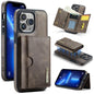 DG.MING M6 Series RFID Tri-fold Card Bag Removable Leather Phone Case, For iPhone 14 Pro Max, For iPhone 13 Pro Max, For iPhone 13 Pro, For iPhone 13