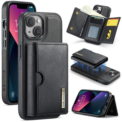DG.MING M6 Series RFID Tri-fold Card Bag Removable Leather Phone Case, For iPhone 14 Pro Max, For iPhone 13 Pro Max, For iPhone 13 Pro, For iPhone 13