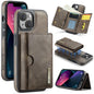 DG.MING M6 Series RFID Tri-fold Card Bag Removable Leather Phone Case, For iPhone 14 Pro Max, For iPhone 13 Pro Max, For iPhone 13 Pro, For iPhone 13
