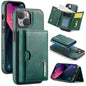 DG.MING M6 Series RFID Tri-fold Card Bag Removable Leather Phone Case, For iPhone 14 Pro Max, For iPhone 13 Pro Max, For iPhone 13 Pro, For iPhone 13