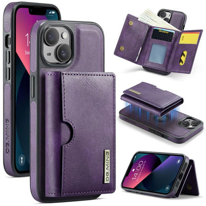 DG.MING M6 Series RFID Tri-fold Card Bag Removable Leather Phone Case, For iPhone 14 Pro Max, For iPhone 13 Pro Max, For iPhone 13 Pro, For iPhone 13