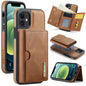 DG.MING M6 Series RFID Tri-fold Card Bag Removable Leather Phone Case, For iPhone 12, For iPhone 12 Pro Max, For iPhone 12 Pro, For iPhone 11 Pro Max