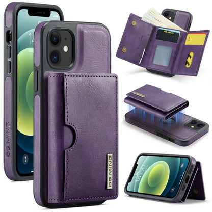 DG.MING M6 Series RFID Tri-fold Card Bag Removable Leather Phone Case, For iPhone 12, For iPhone 12 Pro Max, For iPhone 12 Pro, For iPhone 11 Pro Max