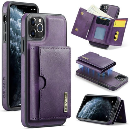DG.MING M6 Series RFID Tri-fold Card Bag Removable Leather Phone Case, For iPhone 12, For iPhone 12 Pro Max, For iPhone 12 Pro, For iPhone 11 Pro Max