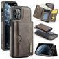 DG.MING M6 Series RFID Tri-fold Card Bag Removable Leather Phone Case, For iPhone 11, For iPhone 11 Pro
