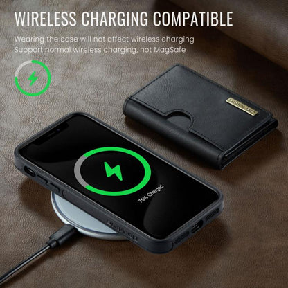 DG.MING M6 Series RFID Tri-fold Card Bag Removable Leather Phone Case, For iPhone 11, For iPhone 11 Pro