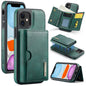 DG.MING M6 Series RFID Tri-fold Card Bag Removable Leather Phone Case, For iPhone 11, For iPhone 11 Pro
