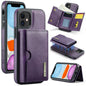 DG.MING M6 Series RFID Tri-fold Card Bag Removable Leather Phone Case, For iPhone 11, For iPhone 11 Pro