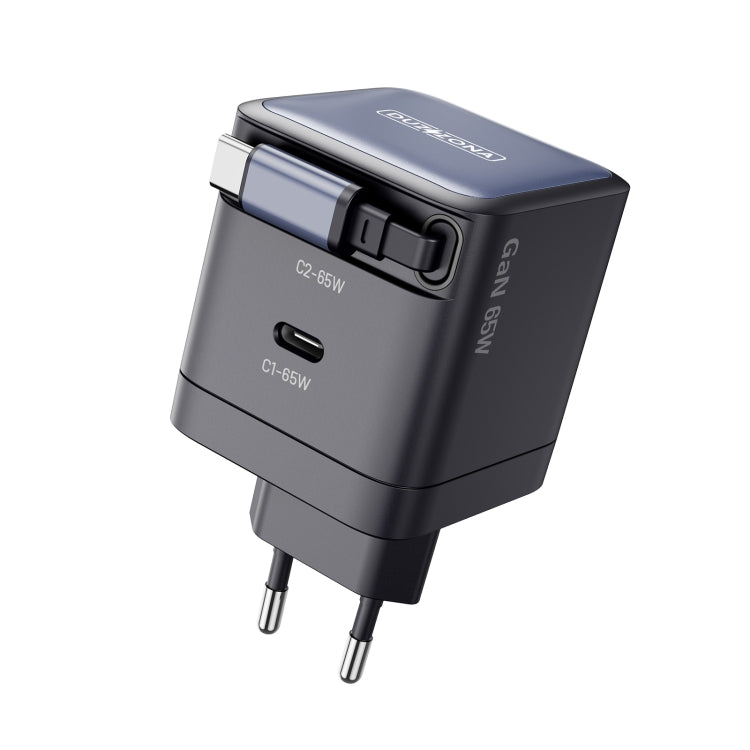 DUZZONA T10 PD 65W GaN Mini Type-C / USB-C Fast Charger with Cable