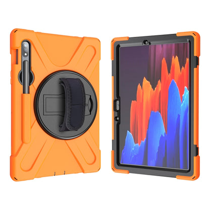 Shockproof Colorful Silicone + PC Protective Case with Holder & Shoulder Strap & Hand Strap & Pen Slot