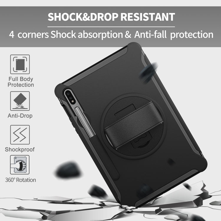 360 Degree Rotation PC+TPU Protective Cover with Holder & Hand Strap