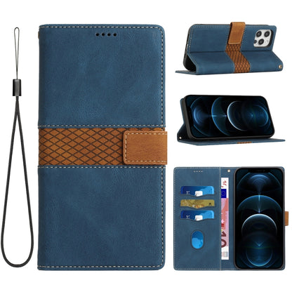 Grid Stitching Leather Phone Case with Lanyard, For iPhone 17e / 16e, For iPhone 17 Pro Max, For iPhone 17 Pro, For iPhone 17, For iPhone Air, For iPhone 16 Pro Max