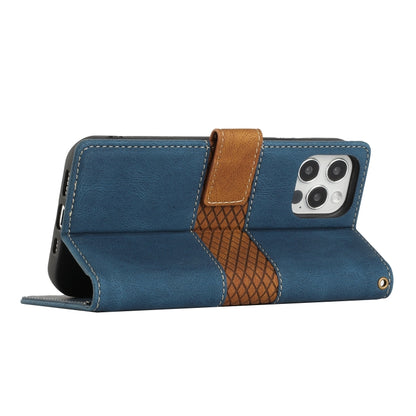 Grid Stitching Leather Phone Case with Lanyard, For iPhone 16 Pro, For iPhone 16 Plus, For iPhone 16, For iPhone 15 Pro Max, For iPhone 15 Pro, For iPhone 15 Plus