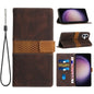 Grid Stitching Leather Phone Case with Lanyard, For iPhone 16 Pro, For iPhone 16 Plus, For iPhone 16, For iPhone 15 Pro Max, For iPhone 15 Pro, For iPhone 15 Plus