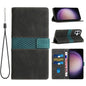 Grid Stitching Leather Phone Case with Lanyard, For iPhone 16 Pro, For iPhone 16 Plus, For iPhone 16, For iPhone 15 Pro Max, For iPhone 15 Pro, For iPhone 15 Plus