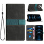 Grid Stitching Leather Phone Case with Lanyard, For iPhone 15, For iPhone 14 Plus, For iPhone 14, For iPhone 14 Pro, For iPhone 14 Pro Max, For iPhone SE 2022 / 2020
