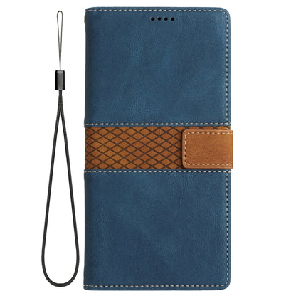 Grid Stitching Leather Phone Case with Lanyard, For iPhone 13 Pro Max, For iPhone 13 Pro, For iPhone 13, For iPhone 13 mini, For iPhone 12 / 12 Pro, For iPhone 12 Pro Max