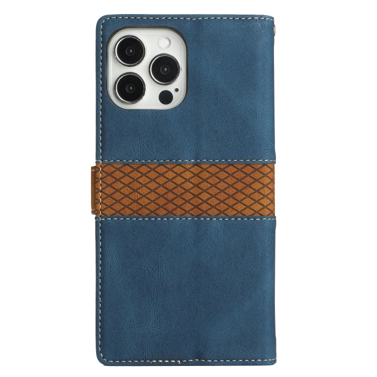 Grid Stitching Leather Phone Case with Lanyard, For iPhone 13 Pro Max, For iPhone 13 Pro, For iPhone 13, For iPhone 13 mini, For iPhone 12 / 12 Pro, For iPhone 12 Pro Max