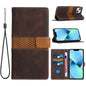 Grid Stitching Leather Phone Case with Lanyard, For iPhone 13 Pro Max, For iPhone 13 Pro, For iPhone 13, For iPhone 13 mini, For iPhone 12 / 12 Pro, For iPhone 12 Pro Max