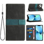 Grid Stitching Leather Phone Case with Lanyard, For iPhone 13 Pro Max, For iPhone 13 Pro, For iPhone 13, For iPhone 13 mini, For iPhone 12 / 12 Pro, For iPhone 12 Pro Max