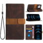 Grid Stitching Leather Phone Case with Lanyard, For iPhone 12 mini, For iPhone 11 Pro Max, For iPhone 11, For iPhone 11 Pro, For iPhone XS / X, For iPhone XR