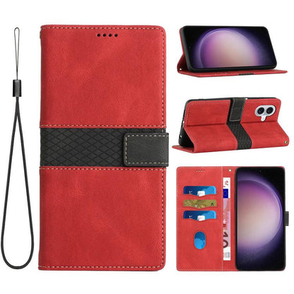 Grid Stitching Leather Phone Case with Lanyard, For iPhone 17e / 16e, For iPhone 17 Pro Max, For iPhone 17 Pro, For iPhone 17, For iPhone Air, For iPhone 16 Pro Max