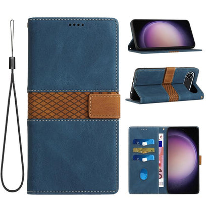 Grid Stitching Leather Phone Case with Lanyard, For iPhone 17e / 16e, For iPhone 17 Pro Max, For iPhone 17 Pro, For iPhone 17, For iPhone Air, For iPhone 16 Pro Max