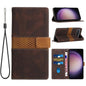 Grid Stitching Leather Phone Case with Lanyard, For iPhone 17e / 16e, For iPhone 17 Pro Max, For iPhone 17 Pro, For iPhone 17, For iPhone Air, For iPhone 16 Pro Max
