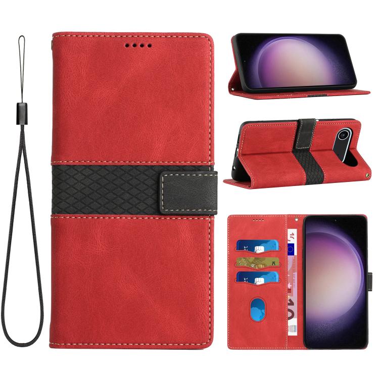 Grid Stitching Leather Phone Case with Lanyard, For iPhone 17e / 16e, For iPhone 17 Pro Max, For iPhone 17 Pro, For iPhone 17, For iPhone Air, For iPhone 16 Pro Max