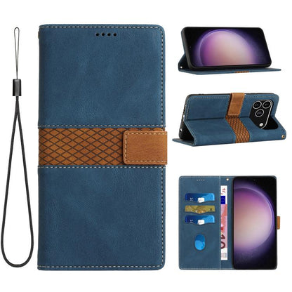 Grid Stitching Leather Phone Case with Lanyard, For iPhone 17e / 16e, For iPhone 17 Pro Max, For iPhone 17 Pro, For iPhone 17, For iPhone Air, For iPhone 16 Pro Max