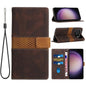 Grid Stitching Leather Phone Case with Lanyard, For iPhone 17e / 16e, For iPhone 17 Pro Max, For iPhone 17 Pro, For iPhone 17, For iPhone Air, For iPhone 16 Pro Max