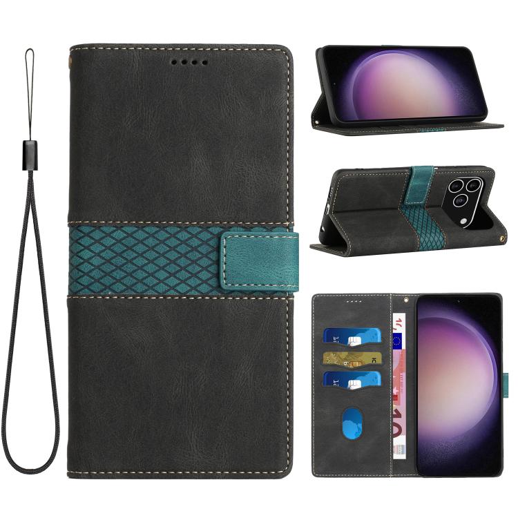 Grid Stitching Leather Phone Case with Lanyard, For iPhone 17e / 16e, For iPhone 17 Pro Max, For iPhone 17 Pro, For iPhone 17, For iPhone Air, For iPhone 16 Pro Max