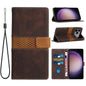 Grid Stitching Leather Phone Case with Lanyard, For iPhone 17e / 16e, For iPhone 17 Pro Max, For iPhone 17 Pro, For iPhone 17, For iPhone Air, For iPhone 16 Pro Max