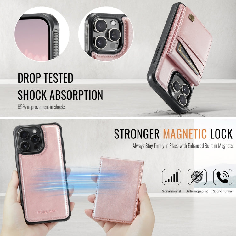 AutSpace A12 MagSafe Magnetic RFID Card Bag Phone Case, For iPhone 15 Pro Max, For iPhone 15 Pro, For iPhone 15 Plus, For iPhone 15