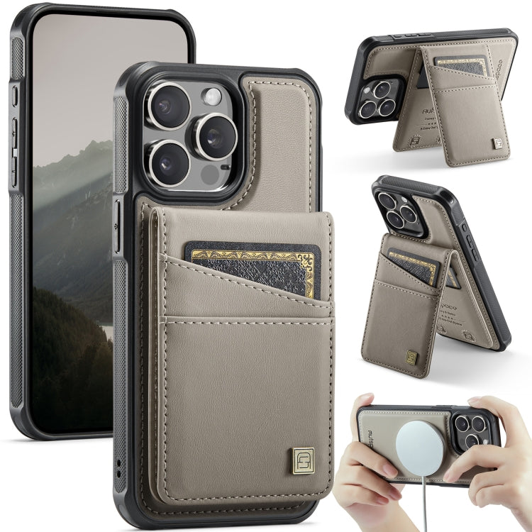 AutSpace A12 MagSafe Magnetic RFID Card Bag Phone Case, For iPhone 15 Pro Max, For iPhone 15 Pro, For iPhone 15 Plus, For iPhone 15
