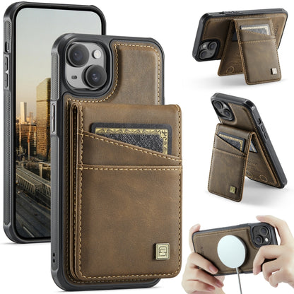 AutSpace A12 MagSafe Magnetic RFID Card Bag Phone Case, For iPhone 15 Pro Max, For iPhone 15 Pro, For iPhone 15 Plus, For iPhone 15