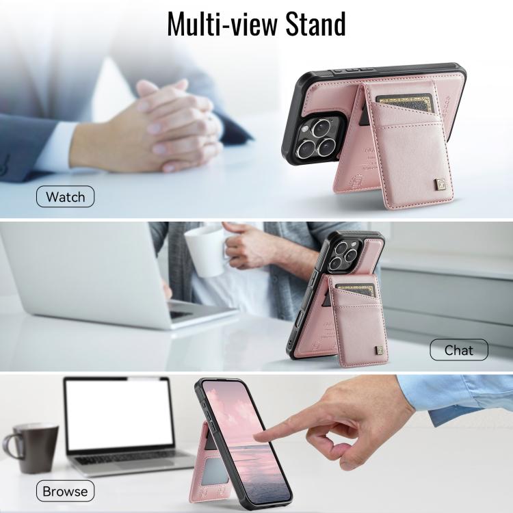 AutSpace A12 MagSafe Magnetic RFID Card Bag Phone Case, For iPhone 16 Pro Max, For iPhone 16 Pro, For iPhone 16 Plus, For iPhone 16
