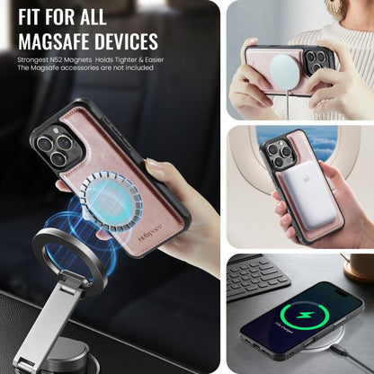 AutSpace A12 MagSafe Magnetic RFID Card Bag Phone Case, For iPhone 16 Pro Max, For iPhone 16 Pro, For iPhone 16 Plus, For iPhone 16