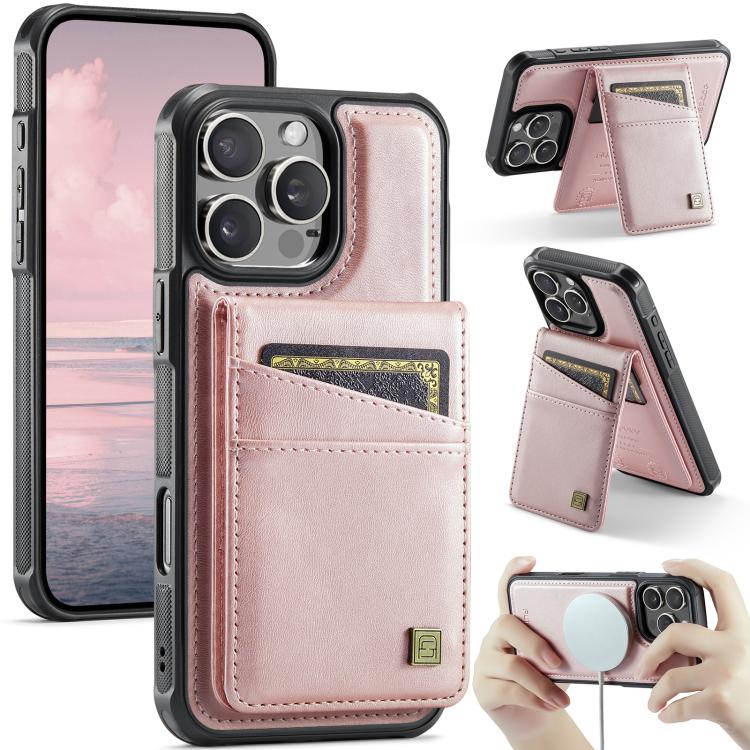 AutSpace A12 MagSafe Magnetic RFID Card Bag Phone Case, For iPhone 16 Pro Max, For iPhone 16 Pro, For iPhone 16 Plus, For iPhone 16