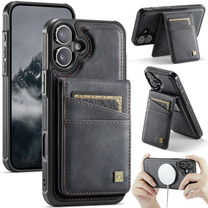 AutSpace A12 MagSafe Magnetic RFID Card Bag Phone Case, For iPhone 16 Pro Max, For iPhone 16 Pro, For iPhone 16 Plus, For iPhone 16