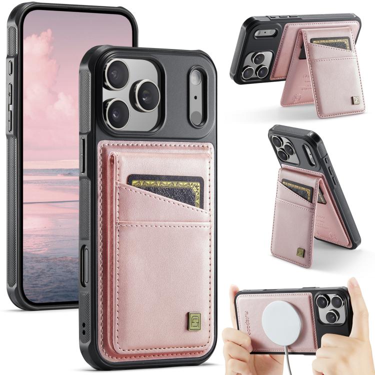 AutSpace A12 MagSafe Magnetic RFID Card Bag Phone Case, For iPhone 17 Pro Max, For iPhone 17 Pro, For iPhone 17, For iPhone Air