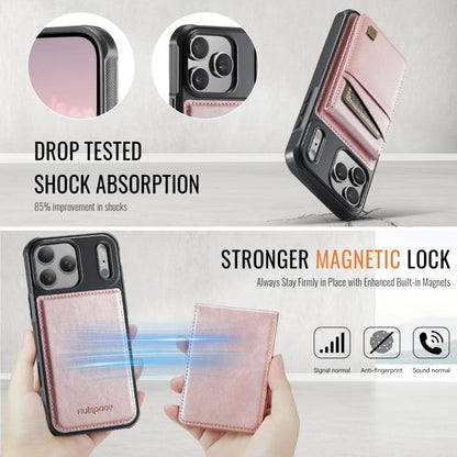 AutSpace A12 MagSafe Magnetic RFID Card Bag Phone Case, For iPhone 17 Pro Max, For iPhone 17 Pro, For iPhone 17, For iPhone Air